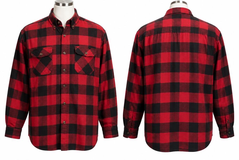 Ridgecut Toughwear Mens XLT Red Black Plaid Flannel Shirt Cotton Workwear